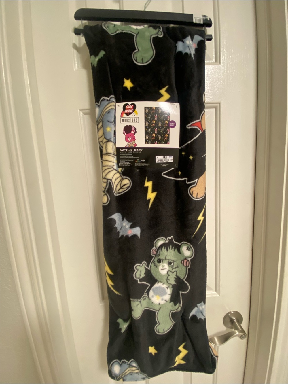 Care Bears Halloween Monster Throw - Black with Green Care Bear
